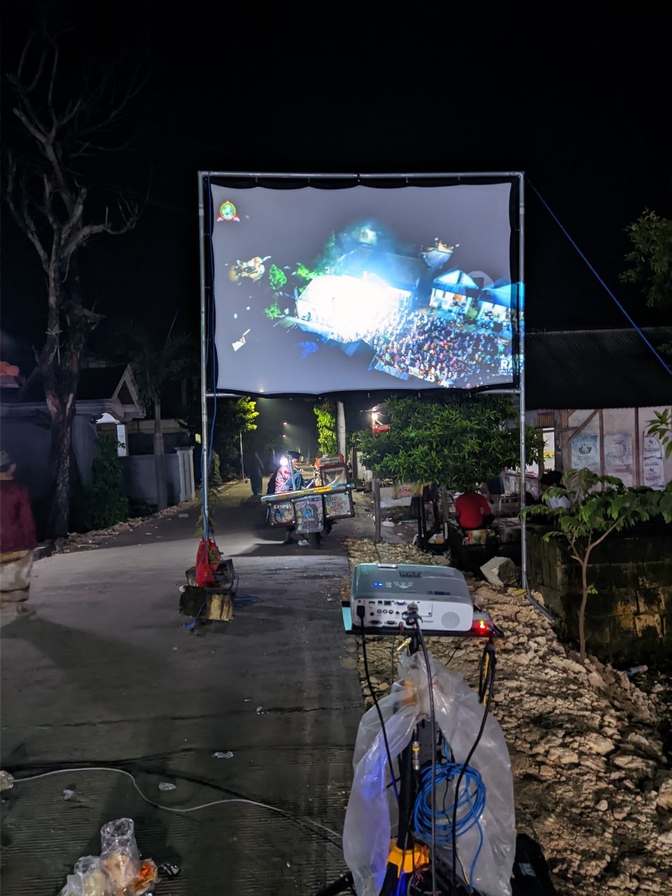 Contoh tampilan layar event outdoor untuk area penonton