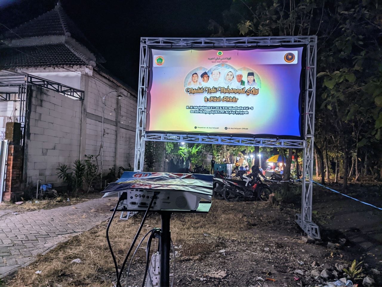 Contoh layar rigging RAF Multimedia di titik live tambahan